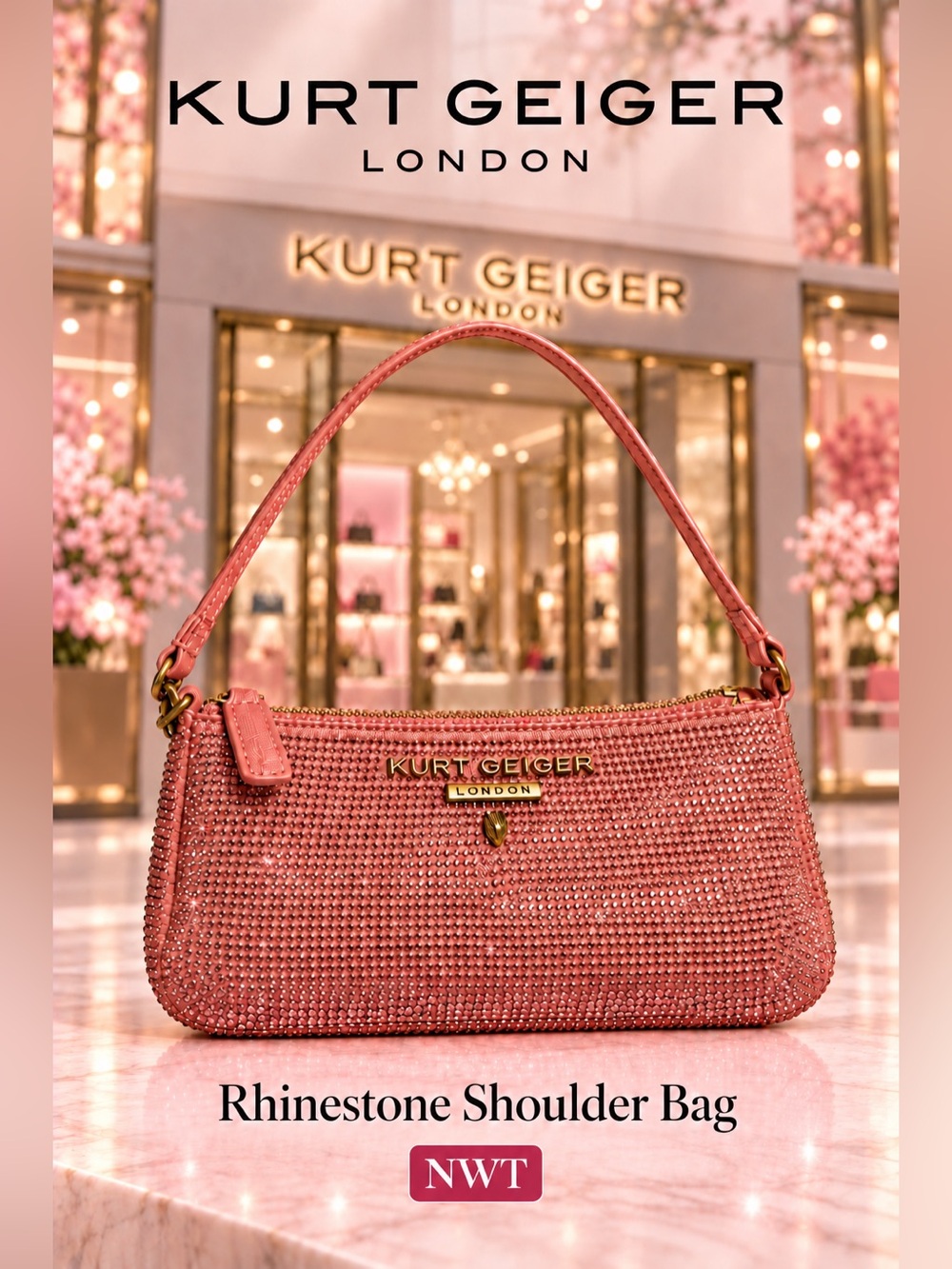 Kurt Geiger NWT Rhinestone Shoulder Bag